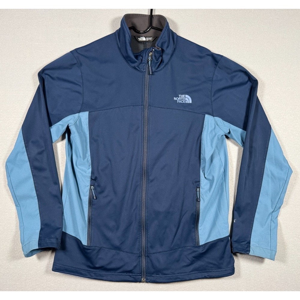 North Face Men's Performance Jacket - Two Tone Blue - Size Large - Full Zip